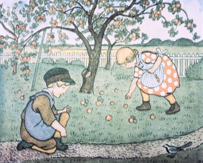 Az "A" betű mint az alma, megjelent 1912-ben alkotó: Brita Elstrom
